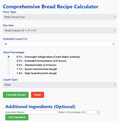 thumb bakers percentages